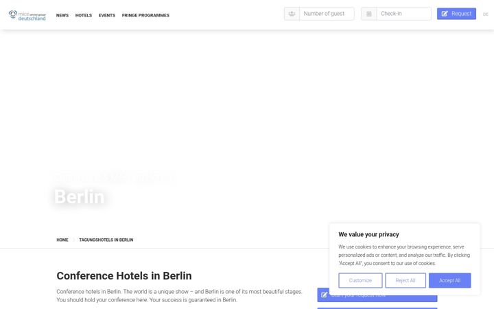 Screenshot of berlin-tagungshotels.com
