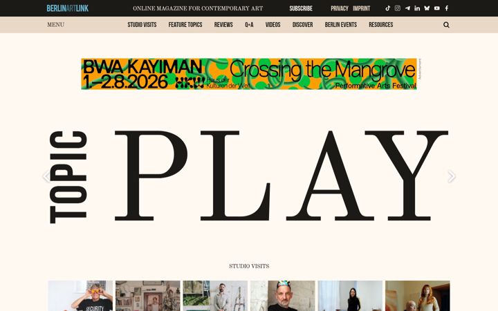 Screenshot of berlinartlink.com