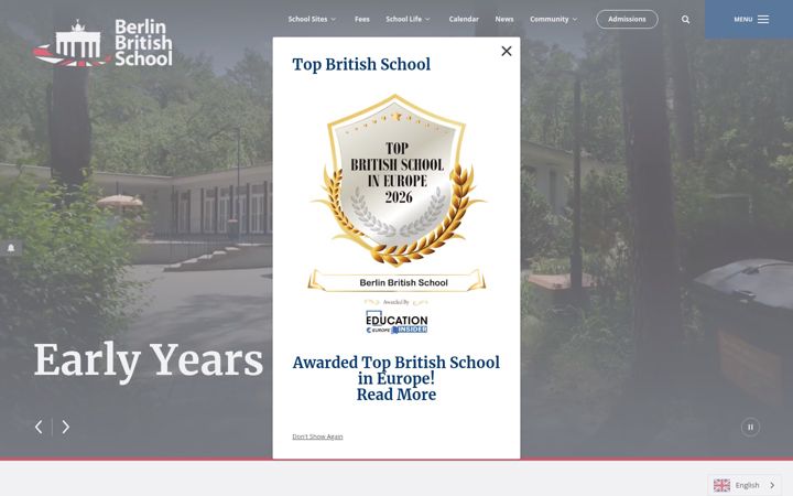 Screenshot of berlinbritishschool.de