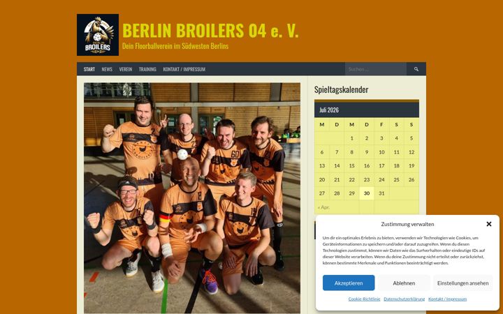 Екранна снимка на berlinbroilers.de
