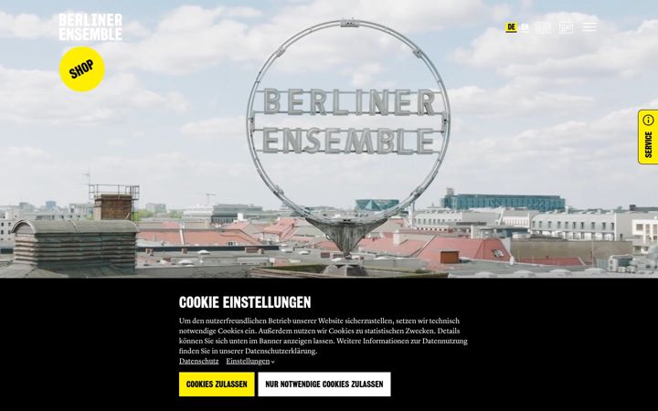 Screenshot of berliner-ensemble.de