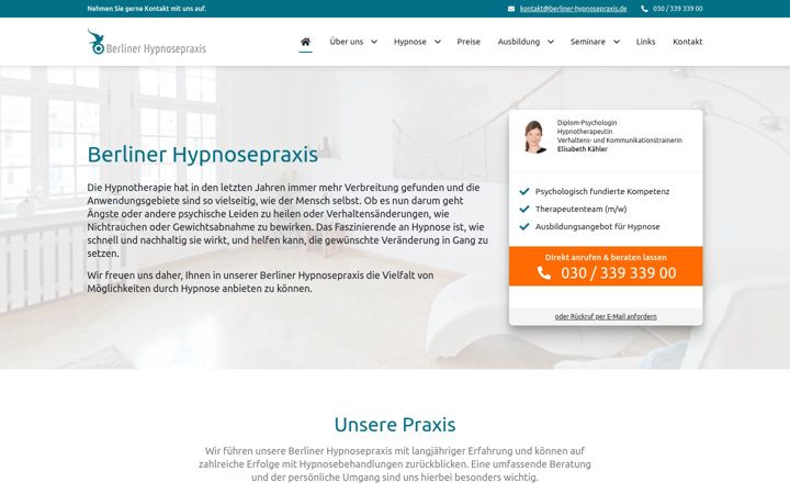 Screenshot of berliner-hypnosepraxis.de