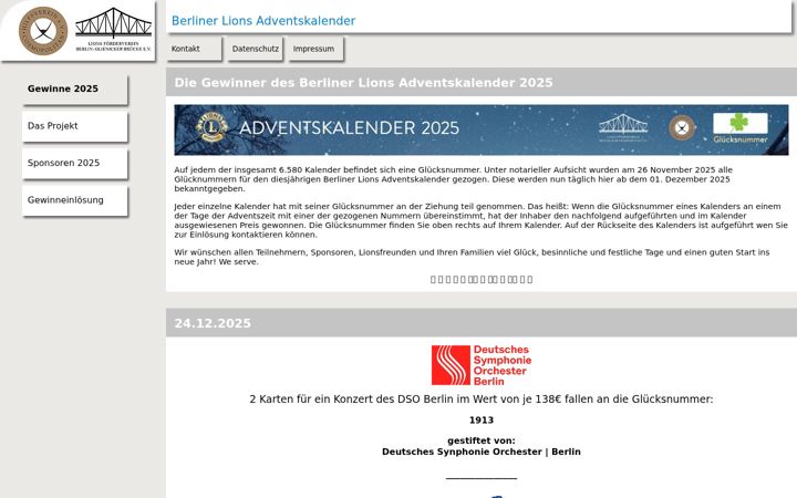 Screenshot of berliner-lions-adventskalender.de
