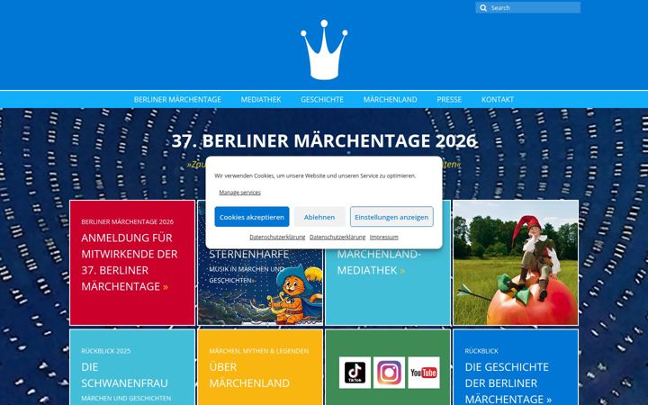 Екранна снимка на berliner-maerchentage.de
