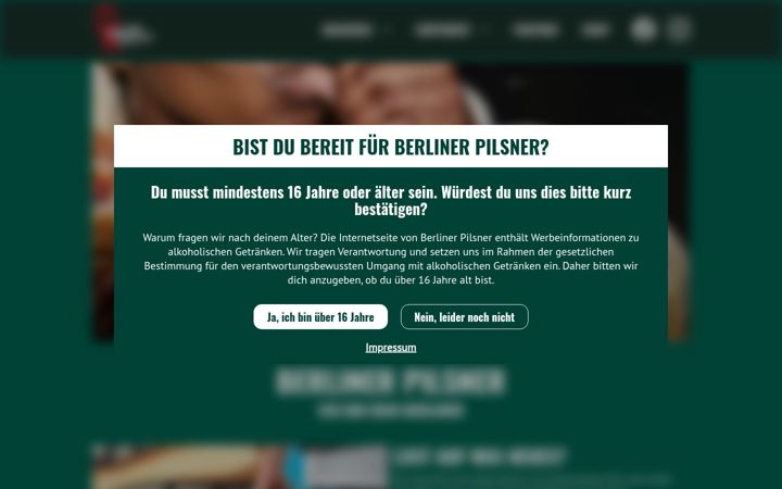 Capture d'écran de berliner-pilsner.de