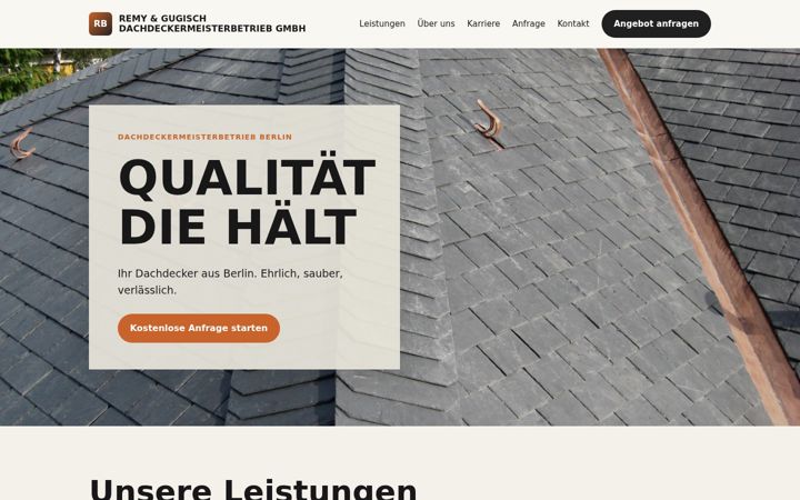 Screenshot of berlinerdach.de