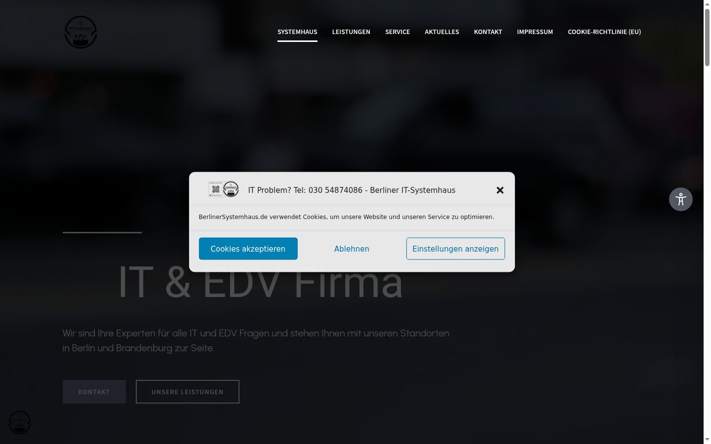 Screenshot van de toestemmingsbanner zoals getoond vóór enige interactie