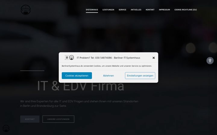 Screenshot van berlinersystemhaus.de