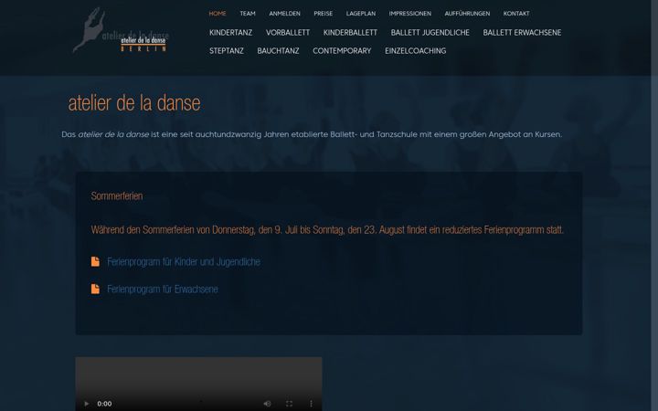 Screenshot of berlinertanzatelier.de