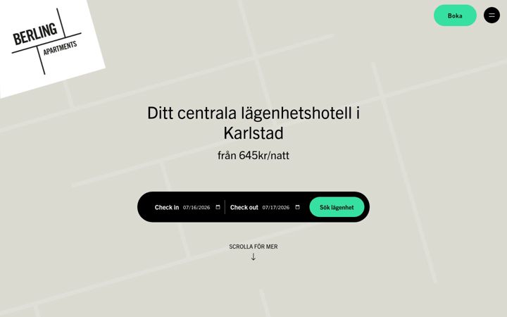 Screenshot von berlingapartments.se
