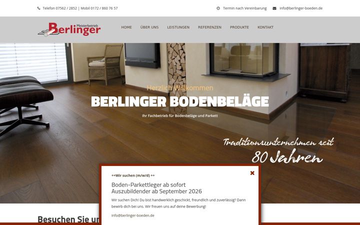 Screenshot of berlinger-boeden.de