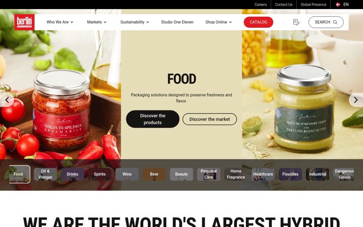 Screenshot of berlinpackaging.co.uk
