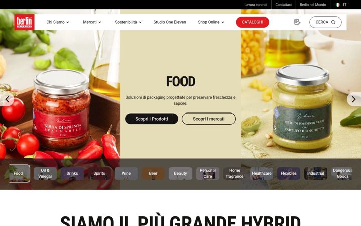 Screenshot of berlinpackaging.it