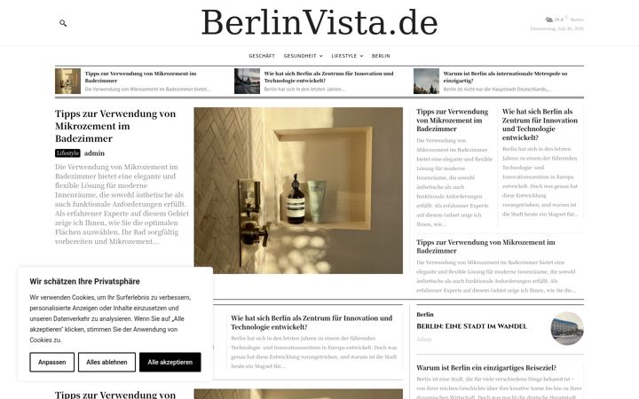 Screenshot of berlinvista.de