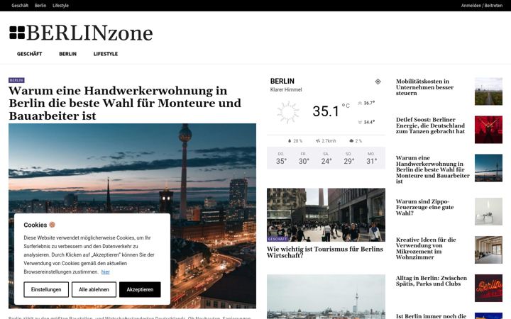 Zrzut ekranu berlinzone.de