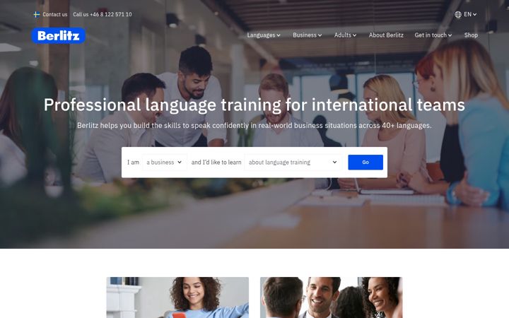 Screenshot of berlitz.se