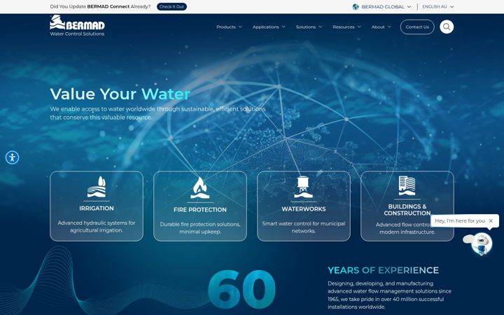 Screenshot of bermad.com.au