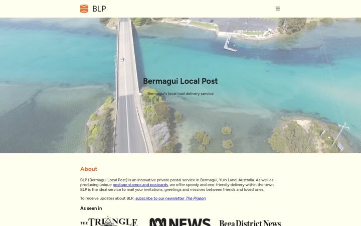 Screenshot stránky bermaguilocalpost.org