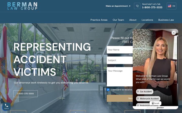 Screenshot of bermanlawgroup.com