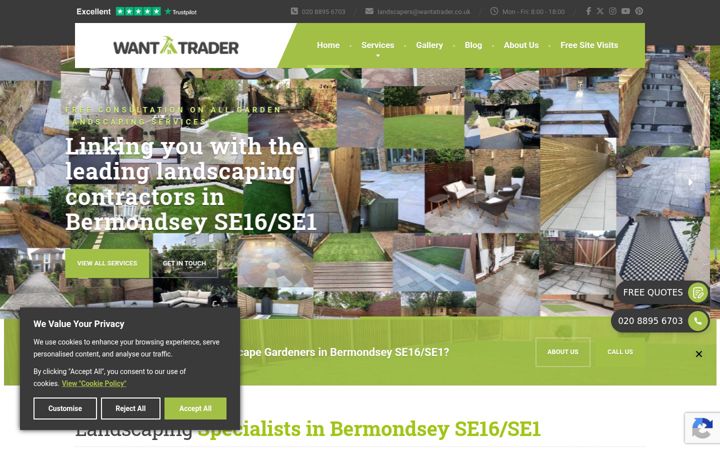 Captură de ecran a bermondseypaving.co.uk