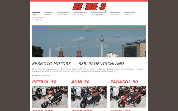 Screenshot of bermoto.de