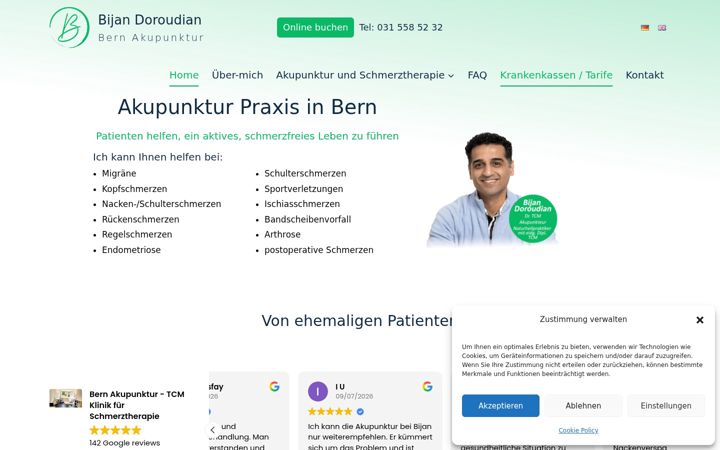 Screenshot of bern-akupunktur.ch