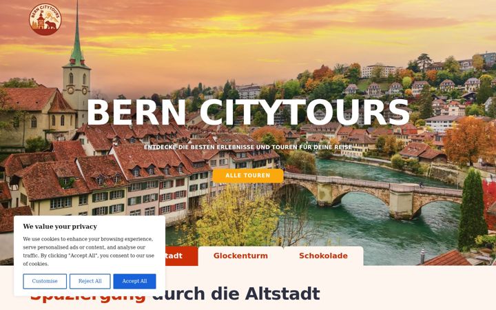Screenshot of bern-citytours.com