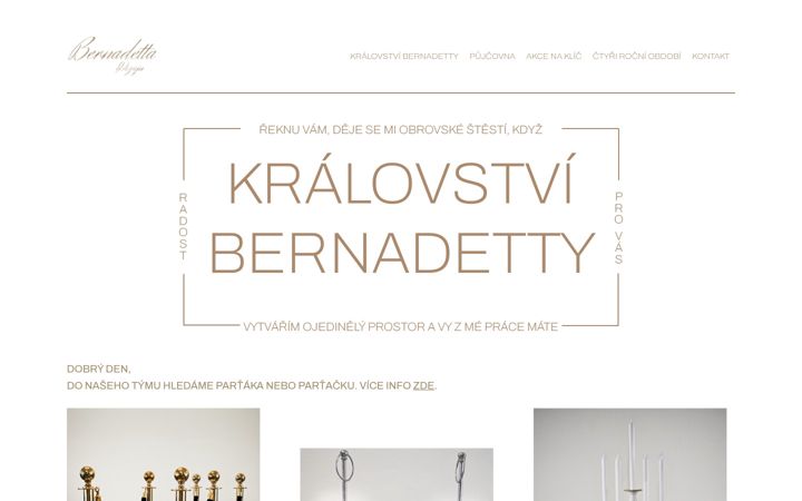 Ekrano kopija bernadetta.cz