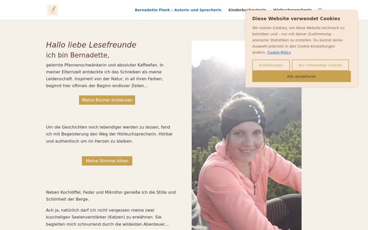 Screenshot of bernadette-plank.de