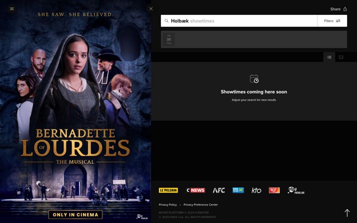 Screenshot of bernadetteincinema.com