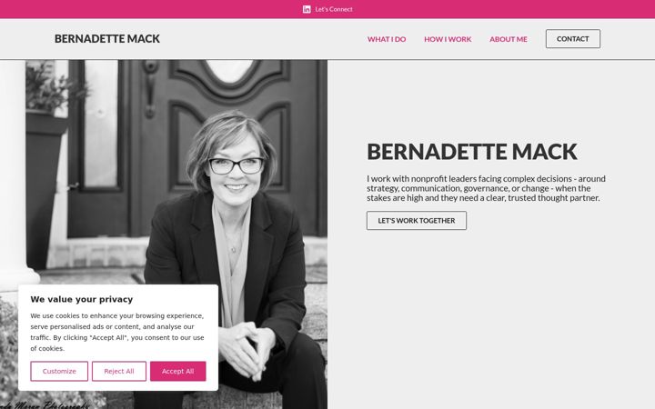 Screenshot of bernadettemack.com