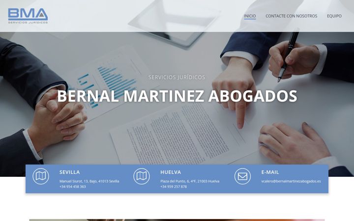 Screenshot of bernalmartinezabogados.es