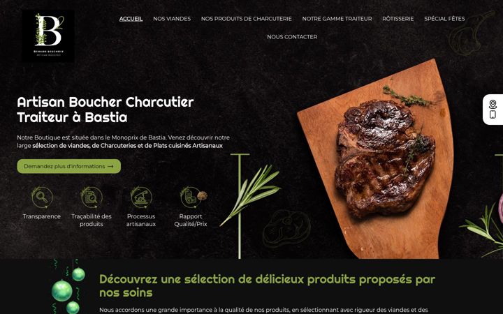 Screenshot of bernard-boucherie.fr
