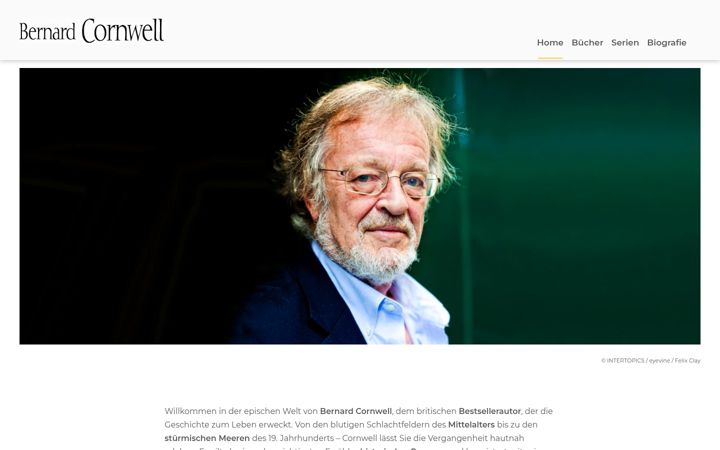 Zrzut ekranu bernard-cornwell.de