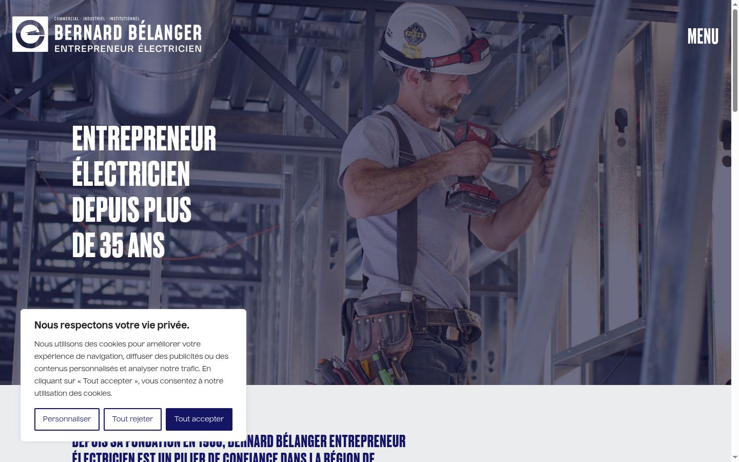 Screenshot des Einwilligungsbanners vor jeglicher Interaktion