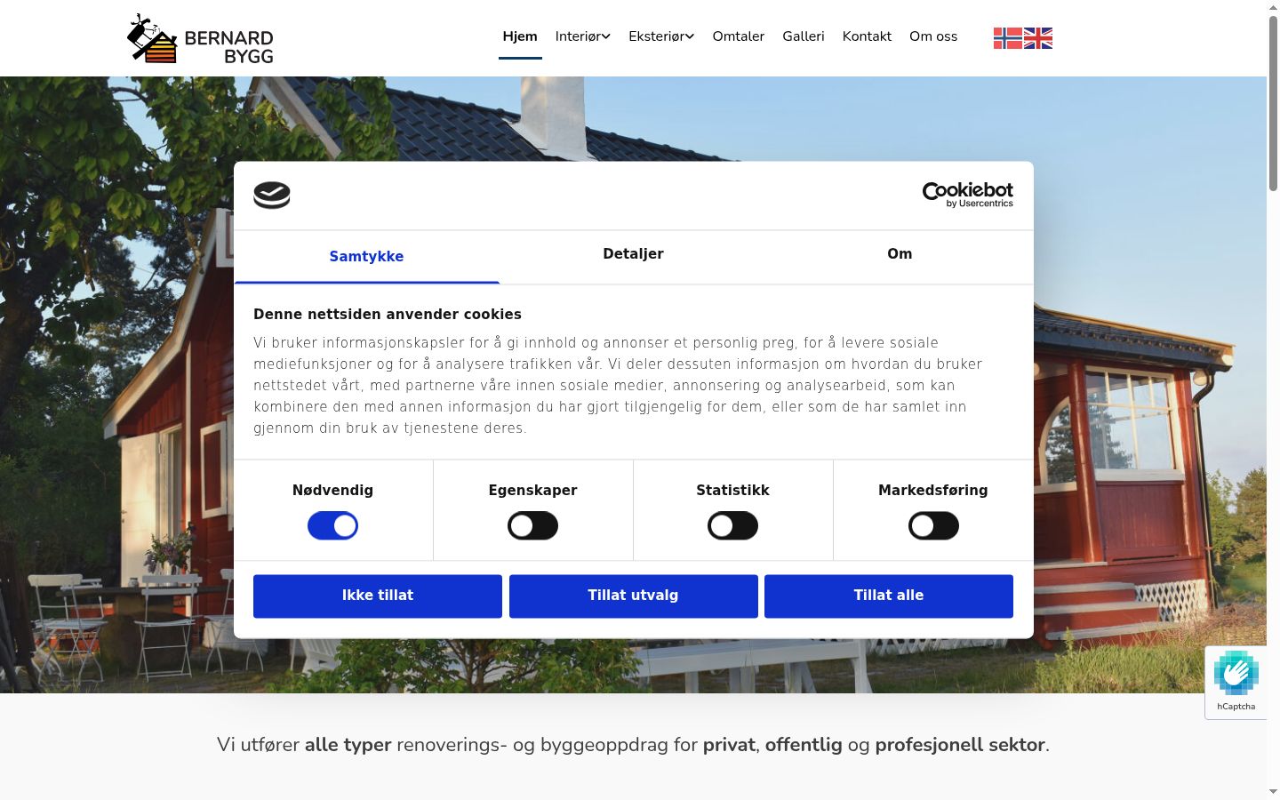 Screenshot des Einwilligungsbanners vor jeglicher Interaktion