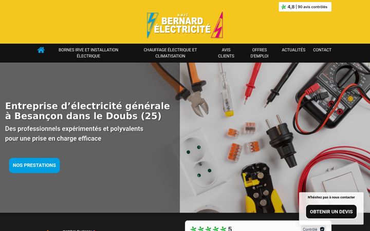 Screenshot of bernardelectricite-25.fr