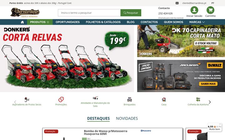 Screenshot of bernardinos.com