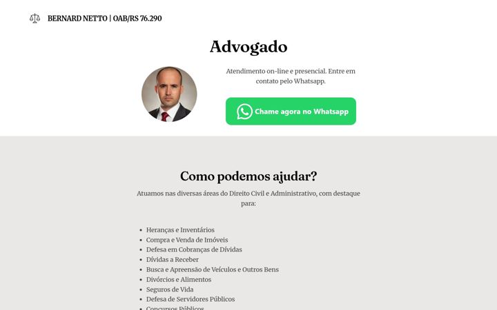 Screenshot of bernardnetto.com.br