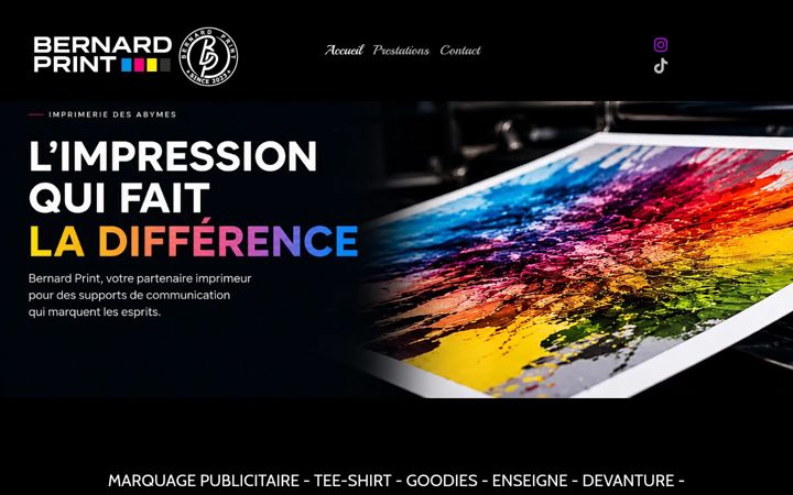 Screenshot of bernardprint.fr