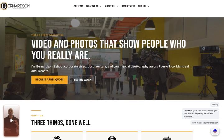 Screenshot of bernardson.com