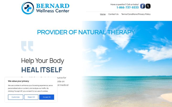 Screenshot of bernardwellnesscenter.com