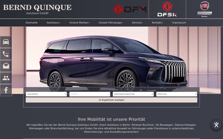 Screenshot of bernd-quinque.de