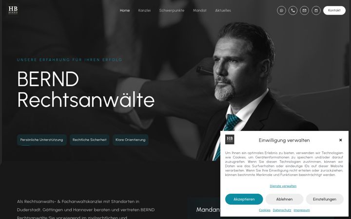 Screenshot of bernd-rechtsanwaelte.de