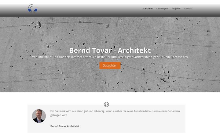 Екранна снимка на bernd-tovar-architekt.de
