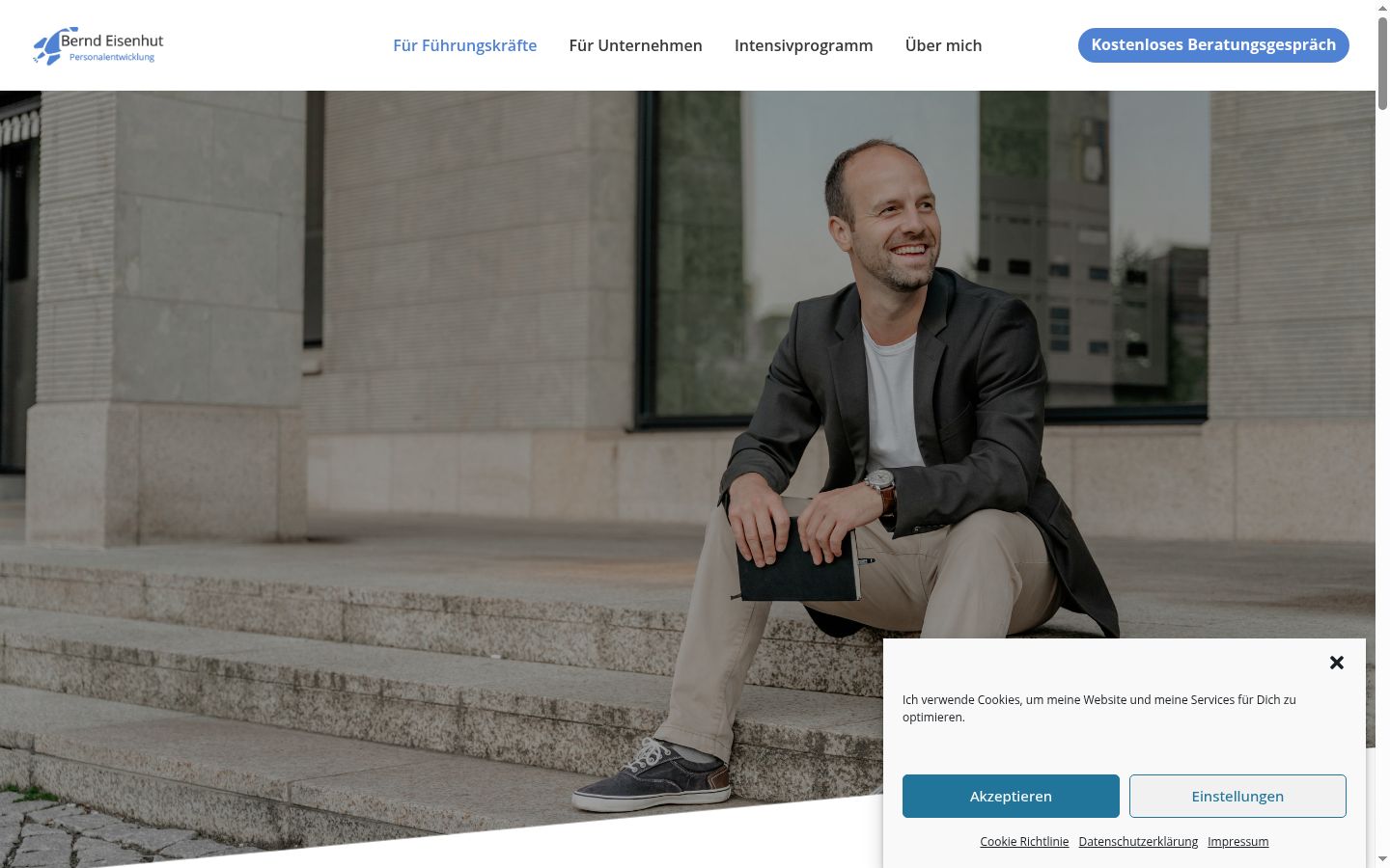 Captura de ecrã do banner de consentimento apresentado antes de qualquer interação
