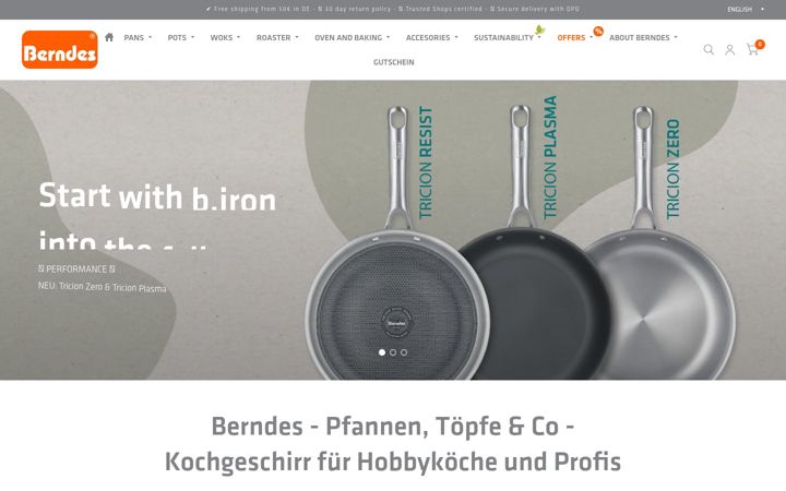 Screenshot of berndes.com