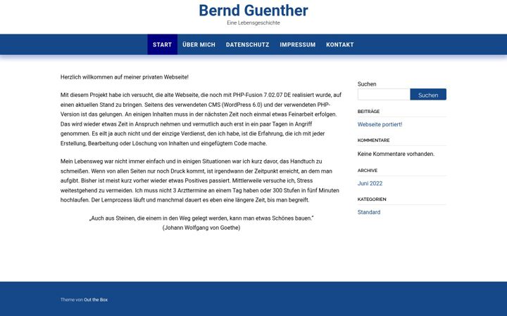 Screenshot of berndguenther.de