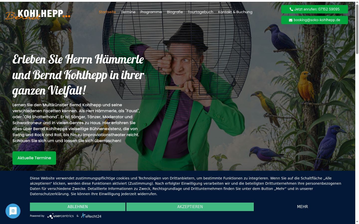 Screenshot van de toestemmingsbanner zoals getoond vóór enige interactie