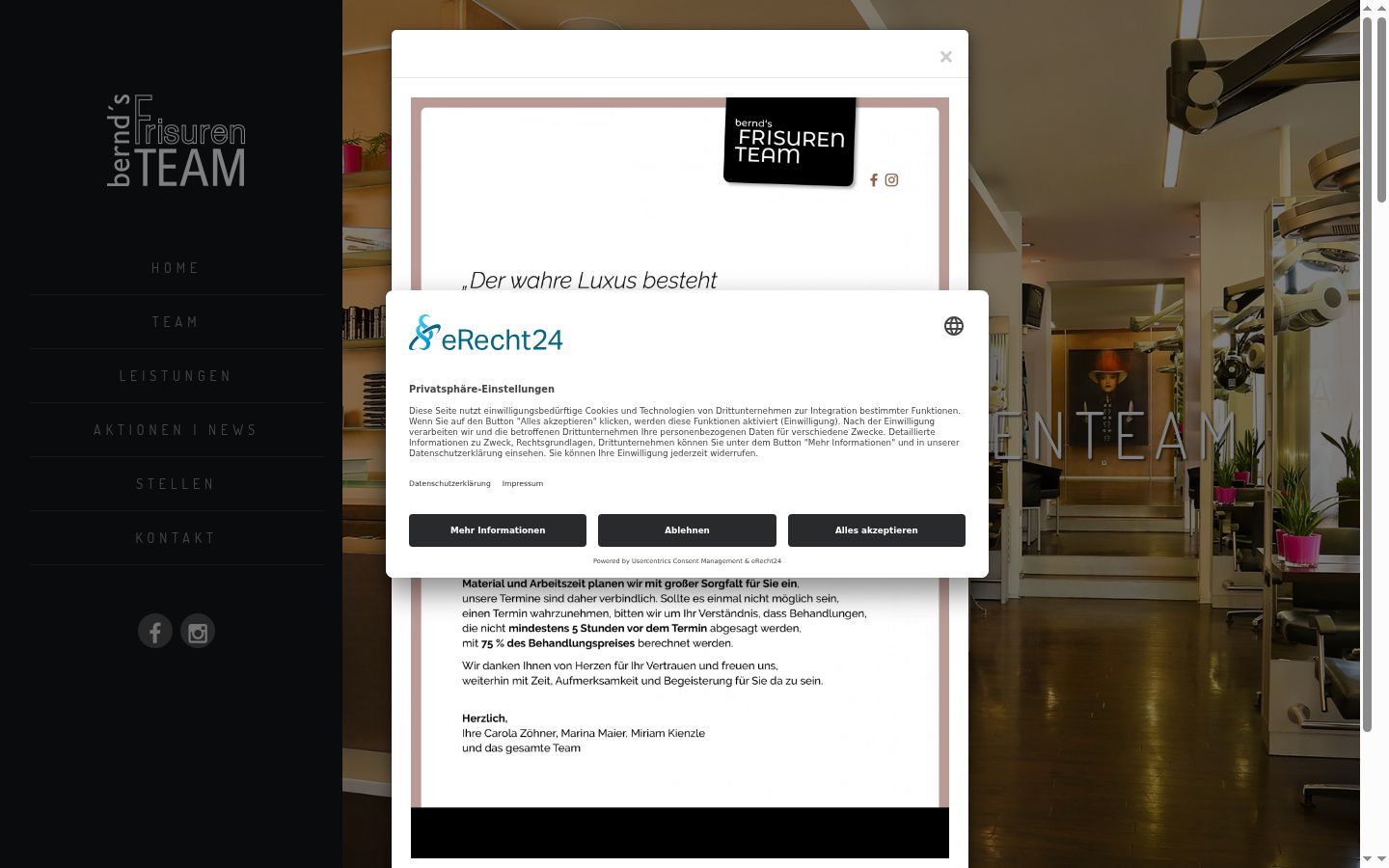 Screenshot van de toestemmingsbanner zoals getoond vóór enige interactie